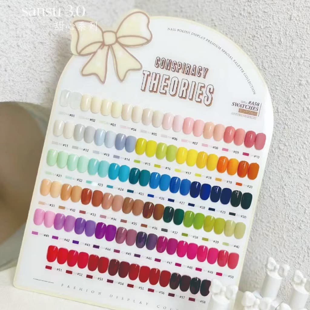 58สี ฟรีชาร์ตสี เบส ท๊อป สีเจล15ml. Sansu 3.0 รุ่น MACARON สีเจลฝาโบว์ สีเจล ยกเซต เซตสีเจล สีแฟลชสีเจล รูปที่ 6