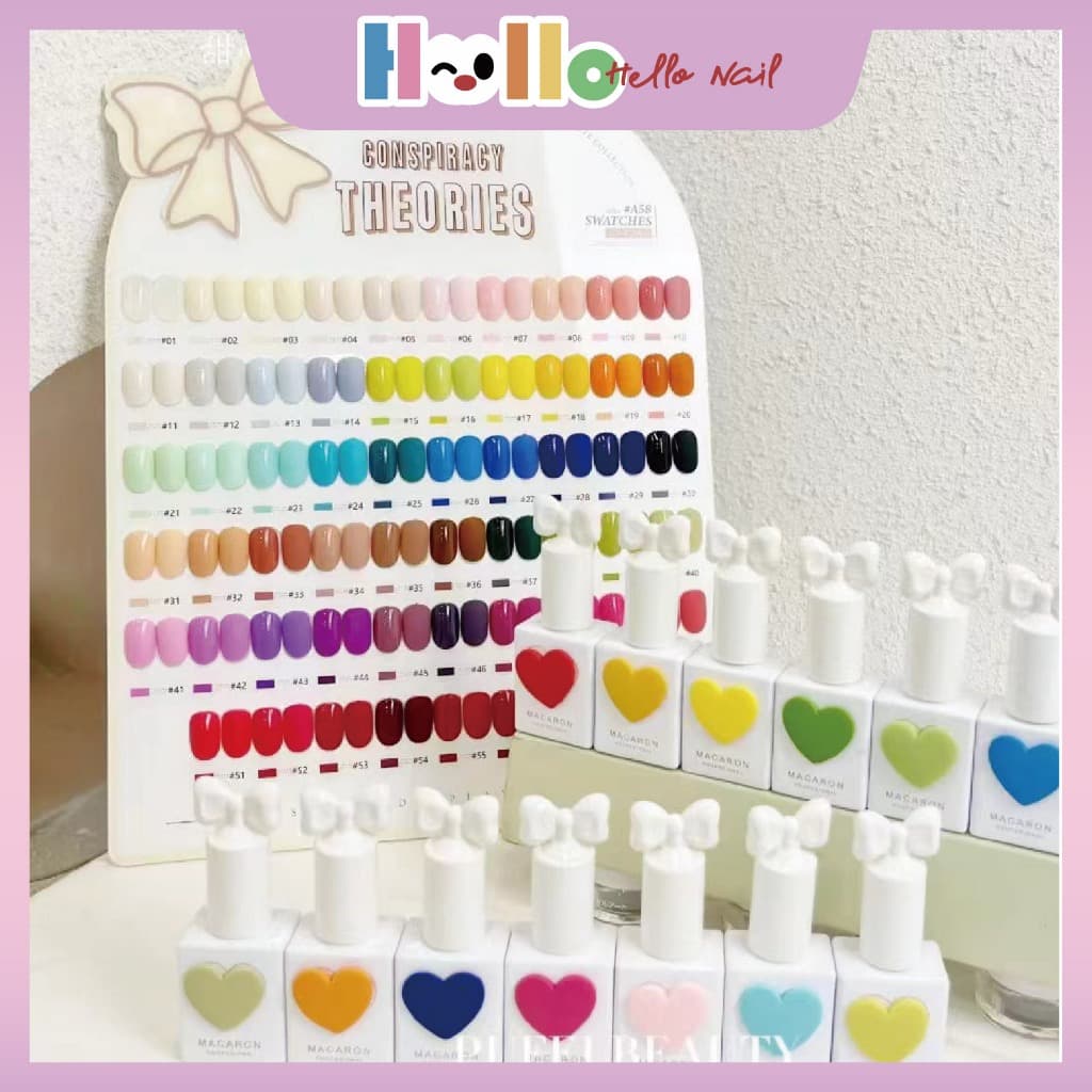 58สี ฟรีชาร์ตสี เบส ท๊อป สีเจล15ml. Sansu 3.0 รุ่น MACARON สีเจลฝาโบว์ สีเจล ยกเซต เซตสีเจล สีแฟลชสีเจล รูปที่ 1