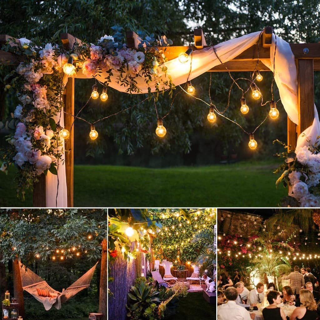 Amiluo G40 ไฟปิงปอง ไฟแต่งสวน ไฟวินเทจ string lights ไฟตกแต่ง ขั้วE12ปลั๊ก กันน้ำ รูปที่ 6