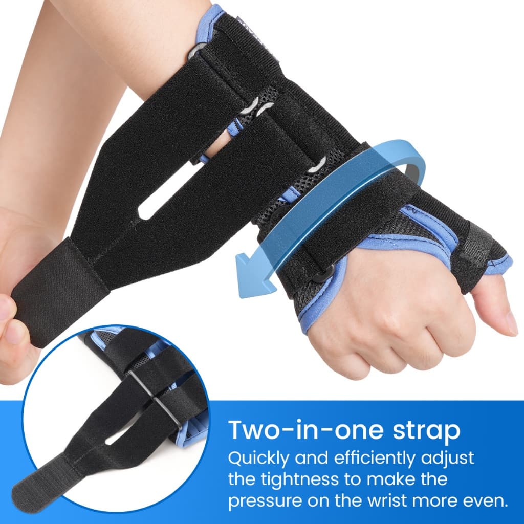 VELPEAU สายรัดข้อมือ Thumb Spica Splint Support สําหรับ Tenosynovitis ของ De Quervain, Carpal Tunnel Syndrorm, โคลงสําหรับโรคข้ออักเสบ, แพลง, กีฬาการบาดเจ็บบรรเทาอาการปวด รูปที่ 4