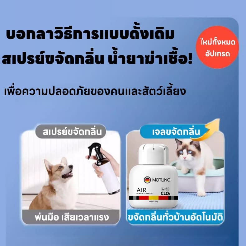 กลิ่นหายอยู่หมัดHb เจลดับกลิ่นสัตว์เลี้ยง ขจัดกลิ่นสัตว์เลี้ยง ยับยั้งแบคทีเรีย ซื้อ 1 แถม 1 รูปที่ 4