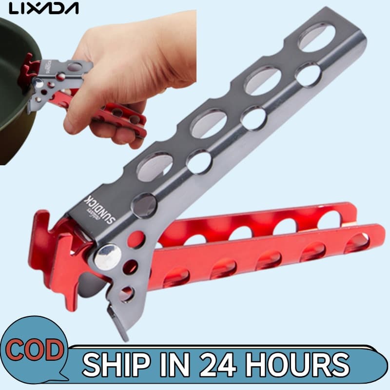 อลูมิเนียมหม้อ Clamp Pan Handler หม้อ Lifter ทําอาหาร Gripper Camping เครื่องครัวที่ใส่จาน รูปที่ 1