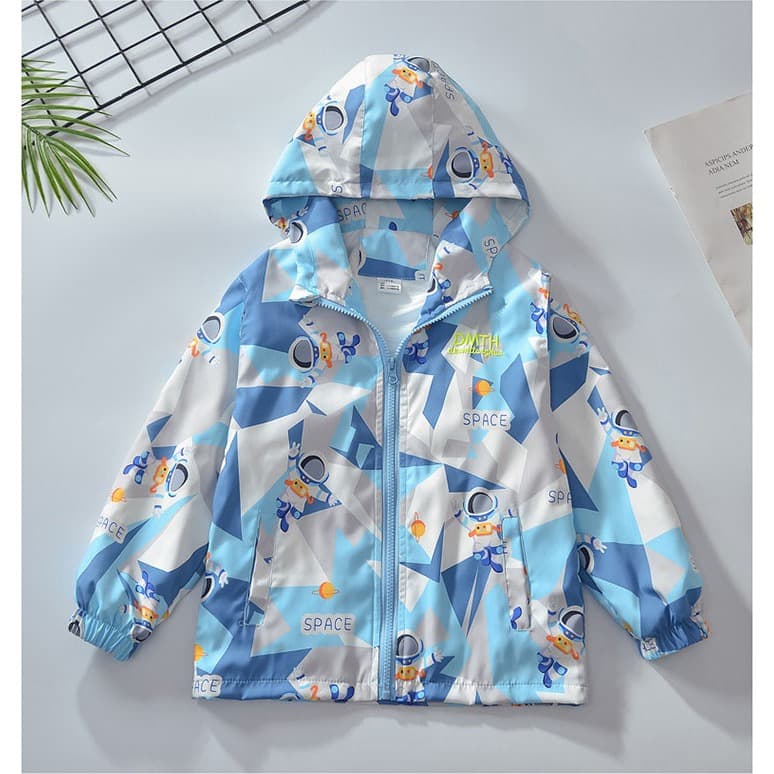 เสื้อแจ็คเก็ตแบบบางหลวมสบาย ๆ สําหรับเด็กผู้ชาย