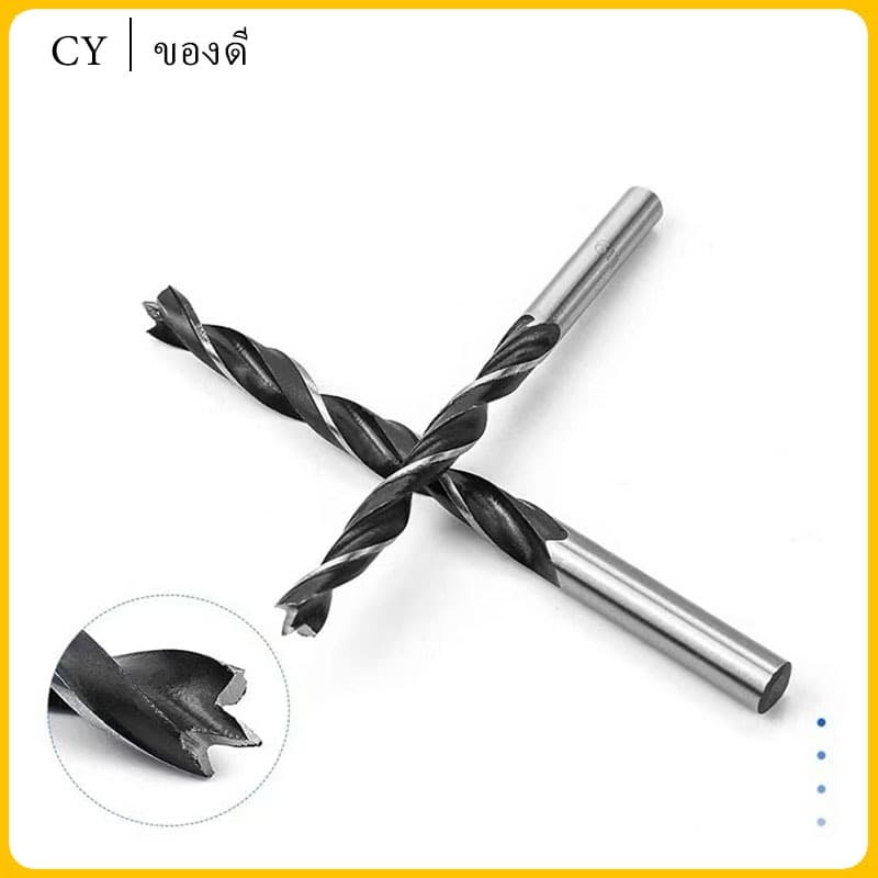 Simple 8 ชิ้นไม้เจาะบิต,รอบ Shank เกลียว Twist Drill Bit, แบบพกพาทนทาน Multi-function 3-10 มม.ไม้รูเปิด รูปที่ 6