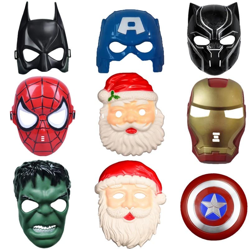 หน้ากากฮาโลวีน Spider-Man Hulk Batman Captain United States อุปกรณ์ประกอบฉากเครื่องแต่งกาย รูปที่ 1