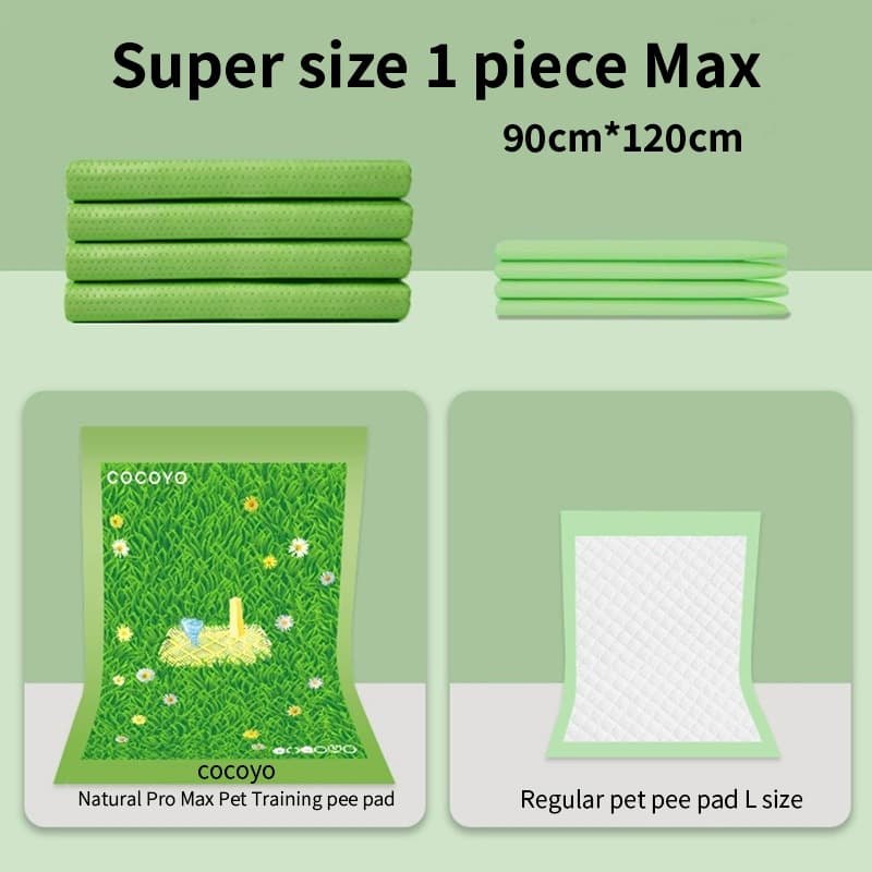Cocoyo Pet Pad แผ่นรองฉี่สัตว์เลี้ยง ซับปัสสาวะสุนัข แมว แผ่นรองฝึกขับถ่าย ซึมซับ แผ่นรองหญ้าของจริง รูปที่ 2