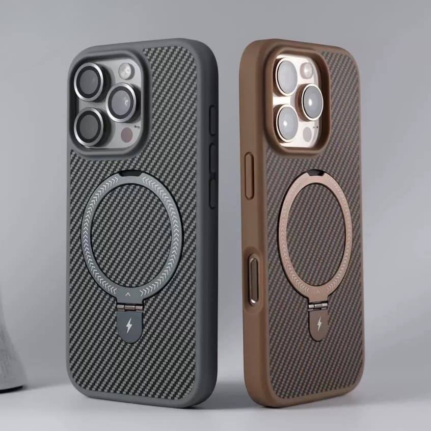 【Matte acrylic hard case/Invisible bracket/Brown】เคส compatible for iphone 11 12 13 14 15 16 pro max case รูปที่ 2