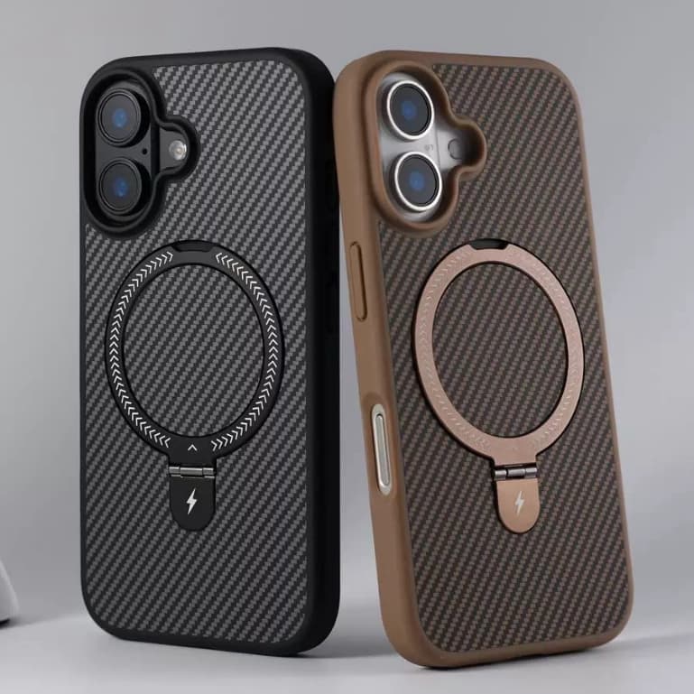 【Matte acrylic hard case/Invisible bracket/Brown】เคส compatible for iphone 11 12 13 14 15 16 pro max case รูปที่ 3