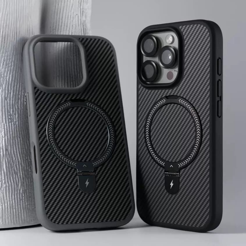 【Matte acrylic hard case/Invisible bracket/Brown】เคส compatible for iphone 11 12 13 14 15 16 pro max case รูปที่ 4