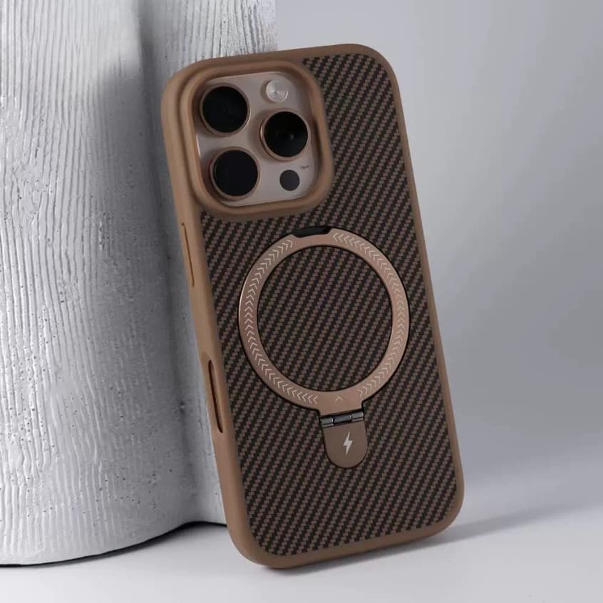 【Matte acrylic hard case/Invisible bracket/Brown】เคส compatible for iphone 11 12 13 14 15 16 pro max case รูปที่ 6