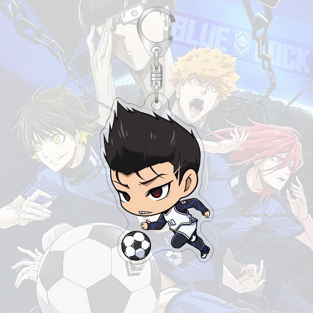 พวงกุญแจอะคริลิคสีฟ้าล็อคการ์ตูนน่ารักกระเป๋าตกแต่งกระเป๋านักเรียนจี้ขนาดเล็กของขวัญแหวนกุญแจ รูปที่ 9