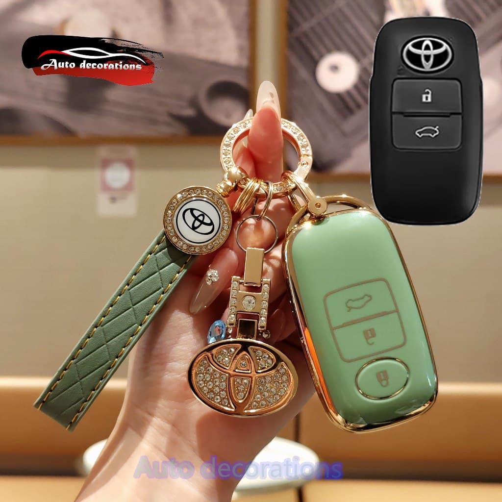 เคสกุญแจรถ Toyota YARIS 3 ปุ่ม Toyota raize avanza YARIS ativ/vios/YARIS CROSS ฝาครอบกุญแจ รูปที่ 1