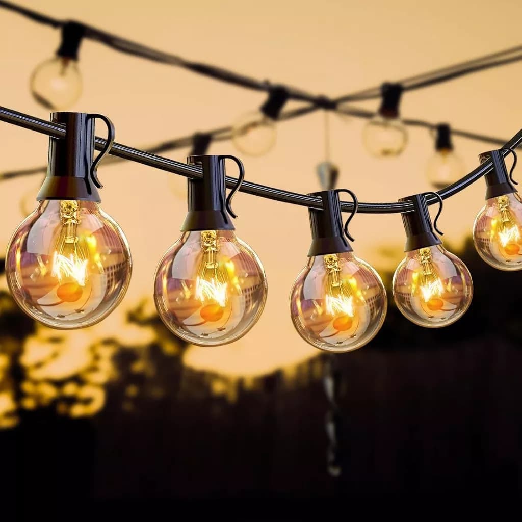 Amiluo G40 ไฟปิงปอง ไฟแต่งสวน ไฟวินเทจ string lights ไฟตกแต่ง ขั้วE12ปลั๊ก กันน้ำ รูปที่ 7
