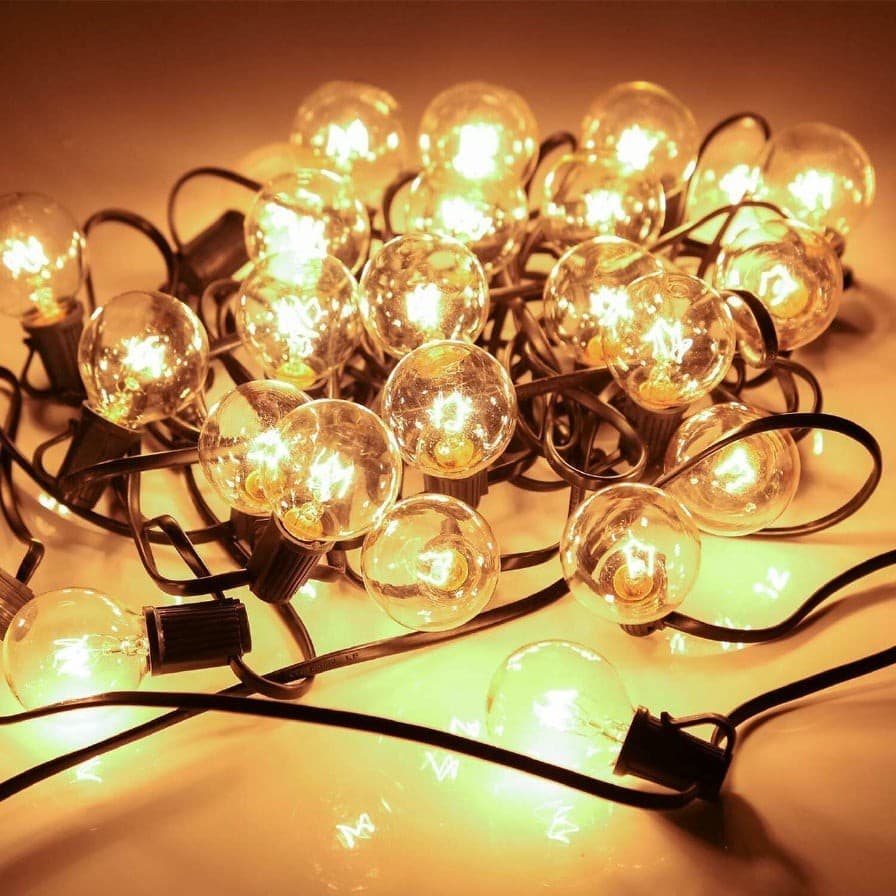 Amiluo G40 ไฟปิงปอง ไฟแต่งสวน ไฟวินเทจ string lights ไฟตกแต่ง ขั้วE12ปลั๊ก กันน้ำ รูปที่ 8