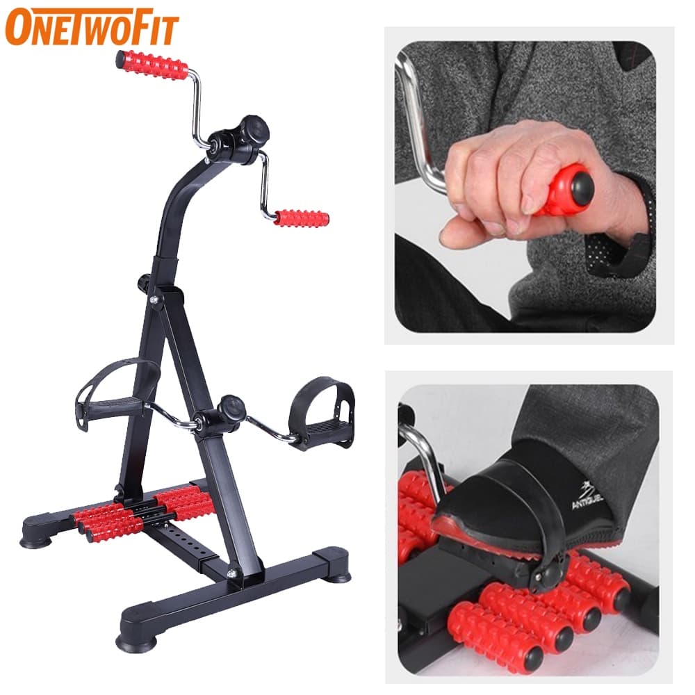OneTwoFit จักรยานมือปั่นเท้าปั่น จักรยานออกกําลังกาย เครื่องออกกำลังกาย ผู้สูงอายุ พร้อมที่นวดเท้า รูปที่ 1