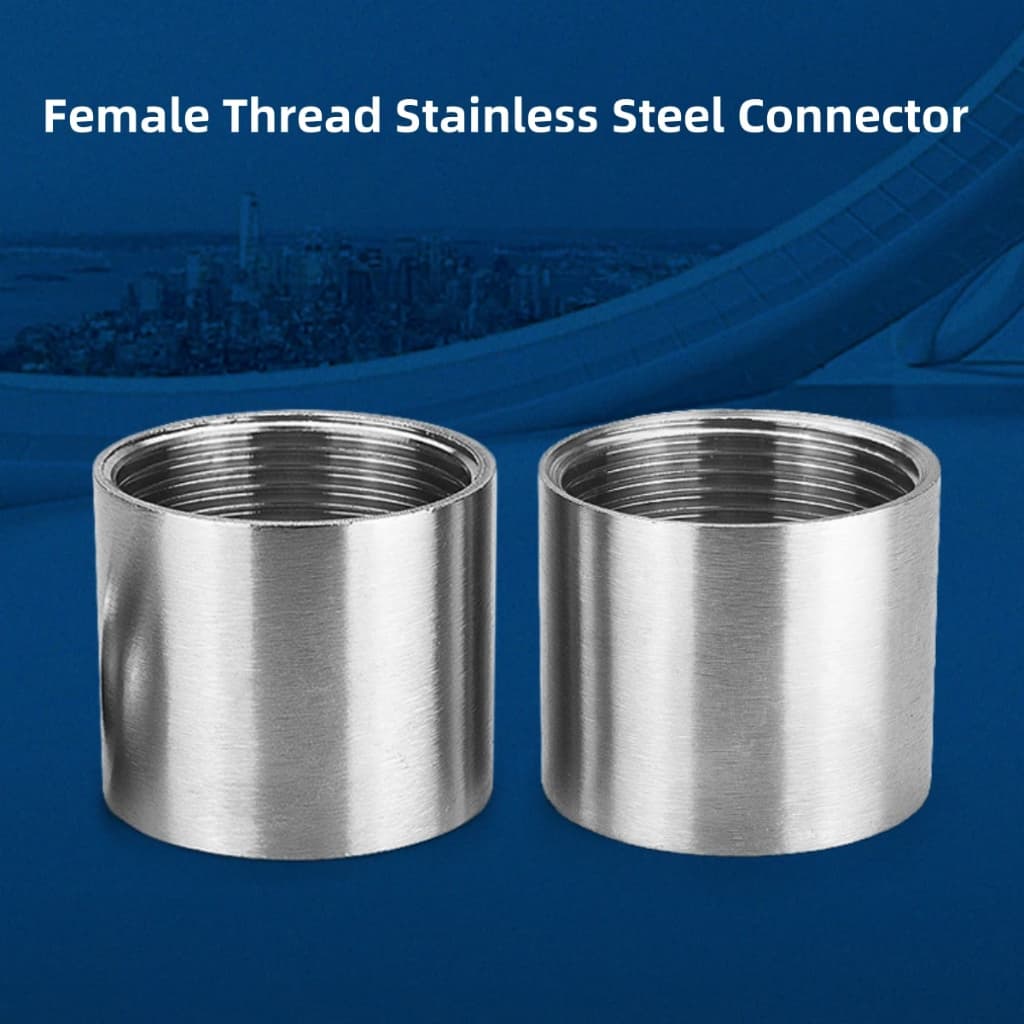 สแตนเลส 1/8"1/4"1/2/8"3/4"1" 1.2"1.5"2" บีเอสพี หญิงเกลียวอุปกรณ์ท่อแก๊สน้ําเชื่อมต่ออะแดปเตอร์ ข้อต่อ รูปที่ 2