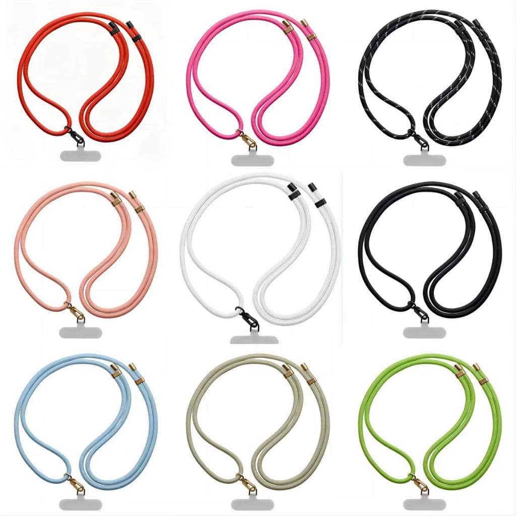 Casetify 6 มม.Bold Braided Rope Strap Retractable ปรับแขวนคอ Crossbody Chain มัลติฟังก์ชั่นเคสโทรศัพท์ Lanyard รูปที่ 2