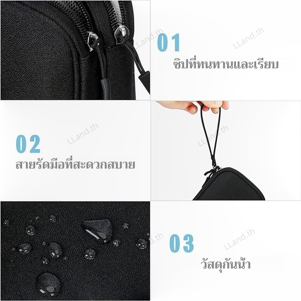 กระเป๋าจัดเก็บอุปกรณ์ดิจิทัล ผ้าออกซ์ฟอร์ด กันน้ํา แบบพกพา สําหรับจัดเก็บสายหูฟัง USB รูปที่ 5