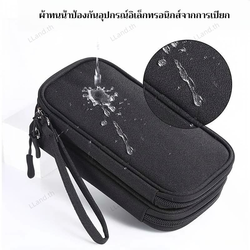 กระเป๋าจัดเก็บอุปกรณ์ดิจิทัล ผ้าออกซ์ฟอร์ด กันน้ํา แบบพกพา สําหรับจัดเก็บสายหูฟัง USB รูปที่ 7