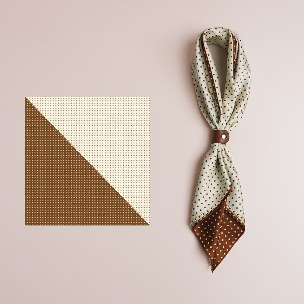 High-end American Style Unisex Style Outdoor Motorcycle Temperament All-Match Square Scarf Ami Khaki Retro Sil รูปที่ 9