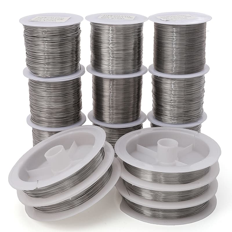 ลวดสตีลอ่อนขนาด 0.2-0.6mm สำหรับร้อยลูกปัดทำสร้อยคอ สร้อยข้อมือ DIY รูปที่ 6