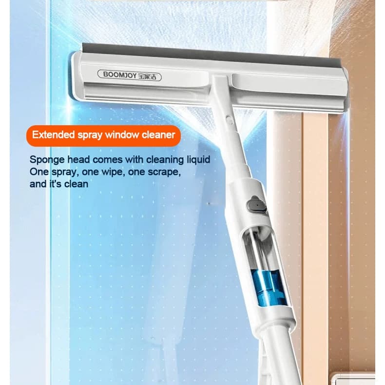 BOOMJOY ไม้กวาดสําหรับทําความสะอาดหน้าต่างด้วยสเปรย์, สเปรย์ทำความสะอาดหน้าต่างขนาด 3 ใน- 1, ไม้กวาดสําหรับทําความสะอาดกระจกและหน้าต่าง รูปที่ 2