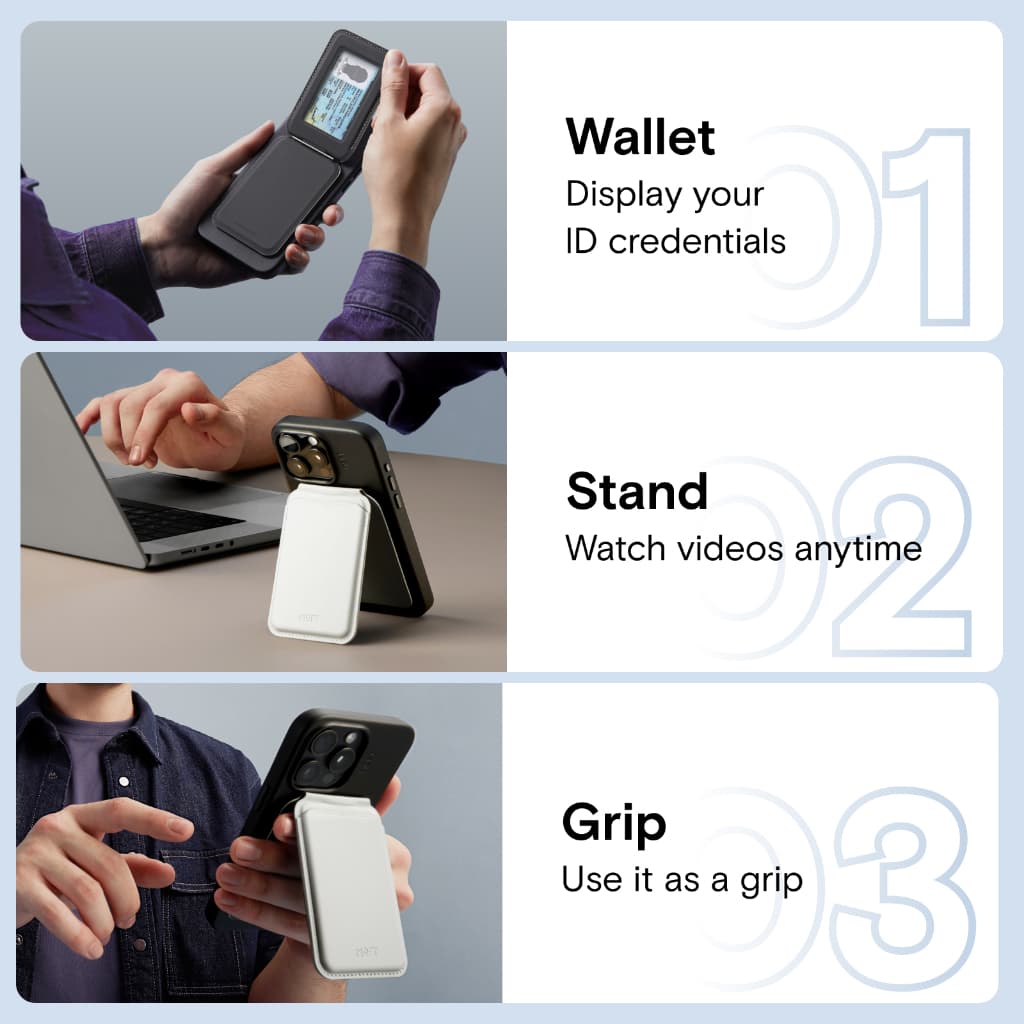 MOFT Snap Flash Wallet ขาตั้งโทรศัพท์มือถือ กระเป๋าสตางค์ พร้อม MagSaf ใช้งานสะดวก ทนทาน สําหรับสมาร์ทโฟน เปิดหน้าต่าง ID และบานพับเหล็ก รูปที่ 7