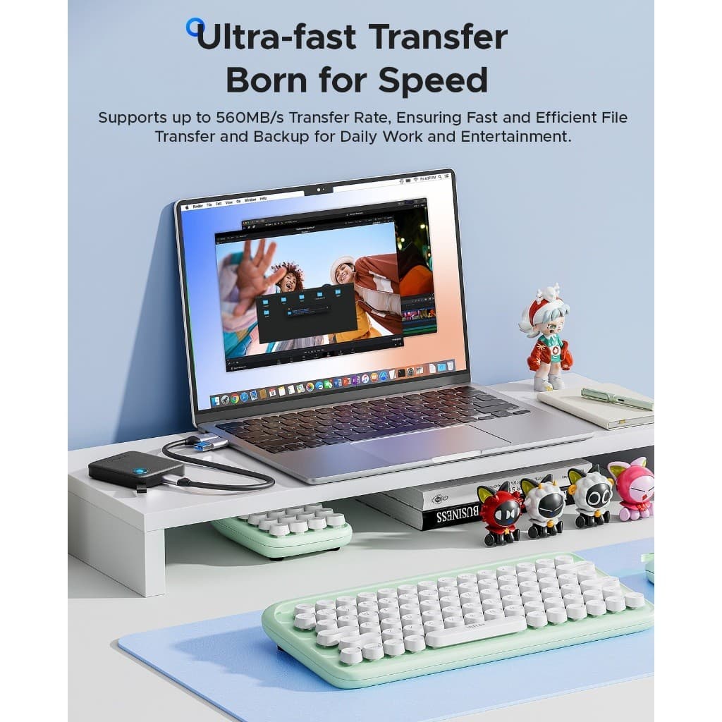 ORICO Portable SSD Type C USB3.0 ความจุ 512GB 1TB Read speed 560MB/s, Write speed 450MB/s รูปที่ 6