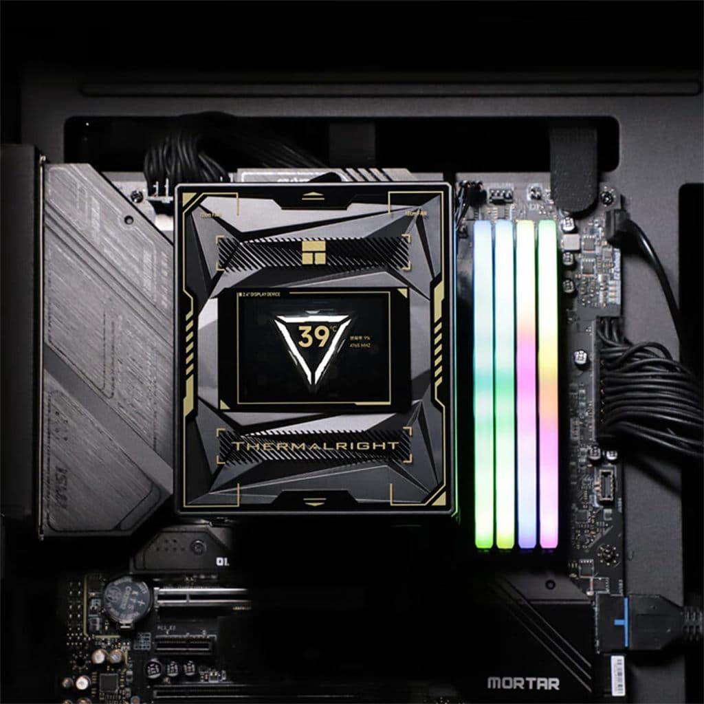 Thermalright Burst Assassin 120 VISION CPU Air Cooling หม้อน้ํา 2.4 นิ้วดิจิตอลจอแสดงผล LCD 6 ท่อความร้อน/รองรับ LGA1700/1150/1151/1200/1851, AMD AM4/AM5 รูปที่ 4
