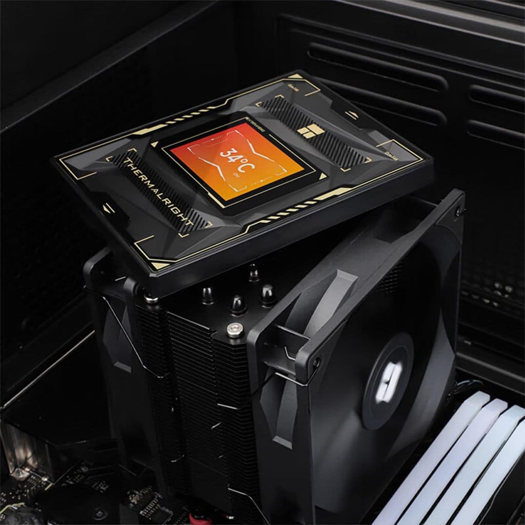 Thermalright Burst Assassin 120 VISION CPU Air Cooling หม้อน้ํา 2.4 นิ้วดิจิตอลจอแสดงผล LCD 6 ท่อความร้อน/รองรับ LGA1700/1150/1151/1200/1851, AMD AM4/AM5 รูปที่ 5