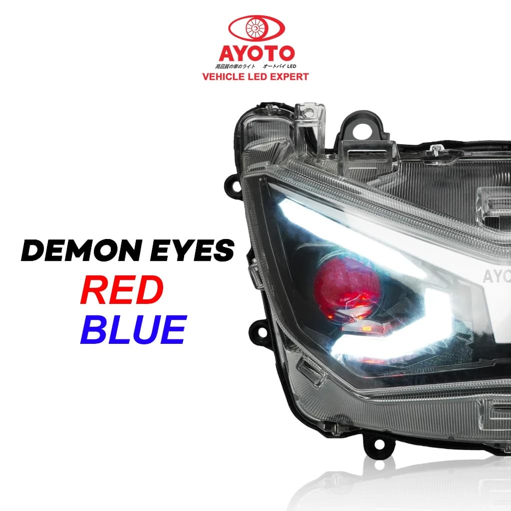 AYOTO LED NMAX V1 V2 HAEDLIGHT HEADLAMP ASSEMBLY BILED MATRIX DEMON EYES RGB บลูทูธ app ควบคุม รูปที่ 5