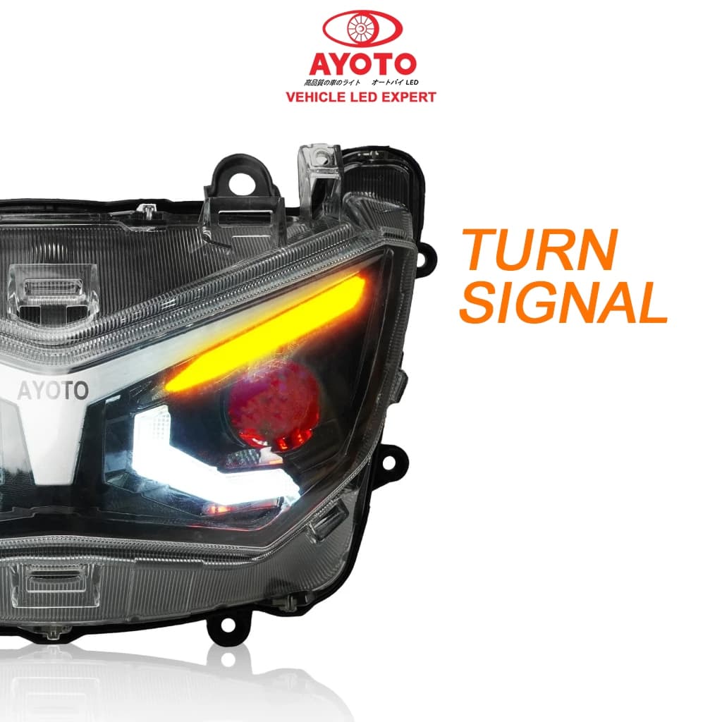 AYOTO LED NMAX V1 V2 HAEDLIGHT HEADLAMP ASSEMBLY BILED MATRIX DEMON EYES RGB บลูทูธ app ควบคุม รูปที่ 8