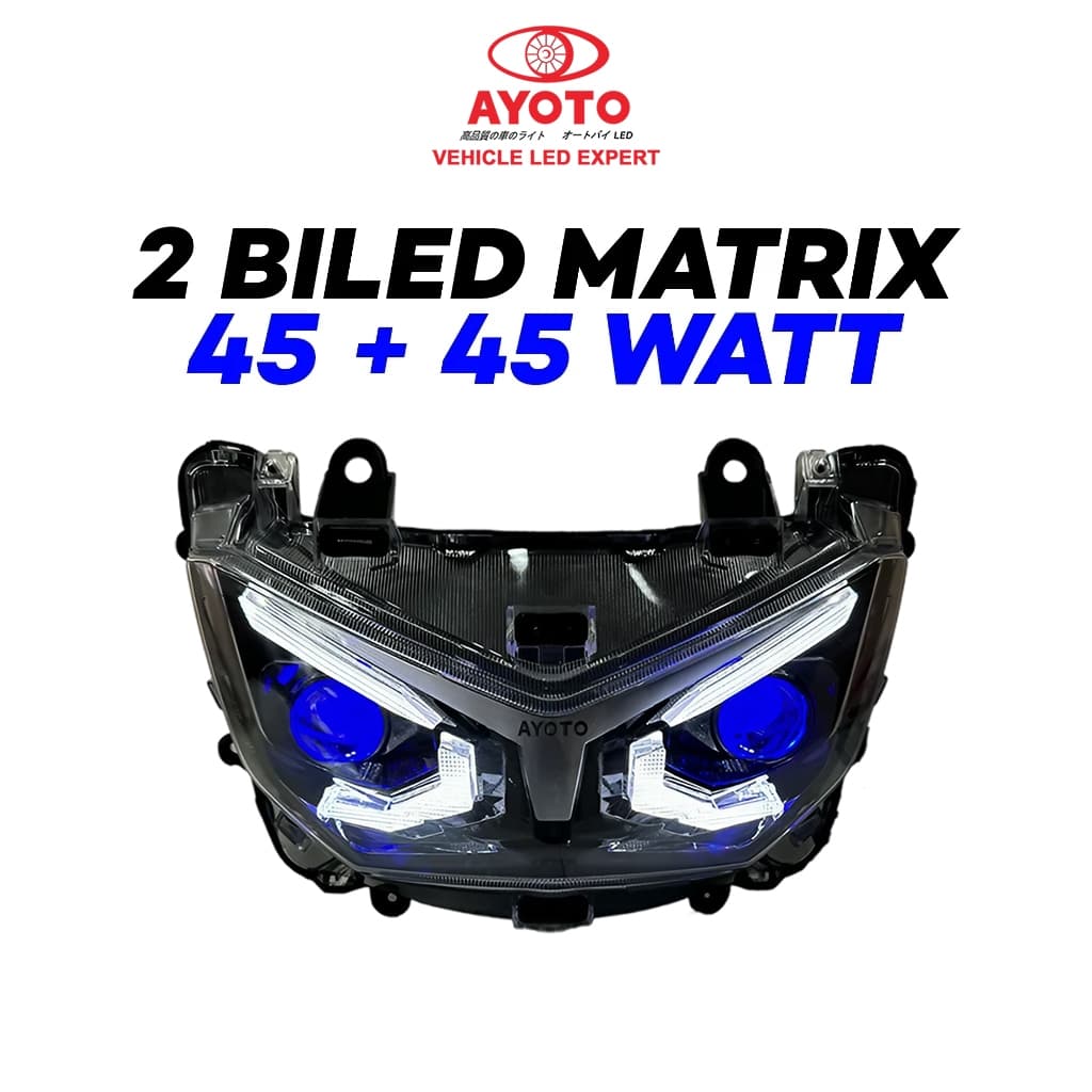 AYOTO LED NMAX V1 V2 HAEDLIGHT HEADLAMP ASSEMBLY BILED MATRIX DEMON EYES RGB บลูทูธ app ควบคุม รูปที่ 4
