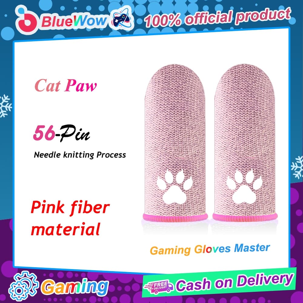 Bluewow แขนนิ้วมือวัสดุทั้งหมด Breathable เกมคอนโทรลเลอร์ปลายนิ้วสําหรับ CODM หน้าจอสัมผัส Pro Gaming Thumb ถุงมือ รูปที่ 4