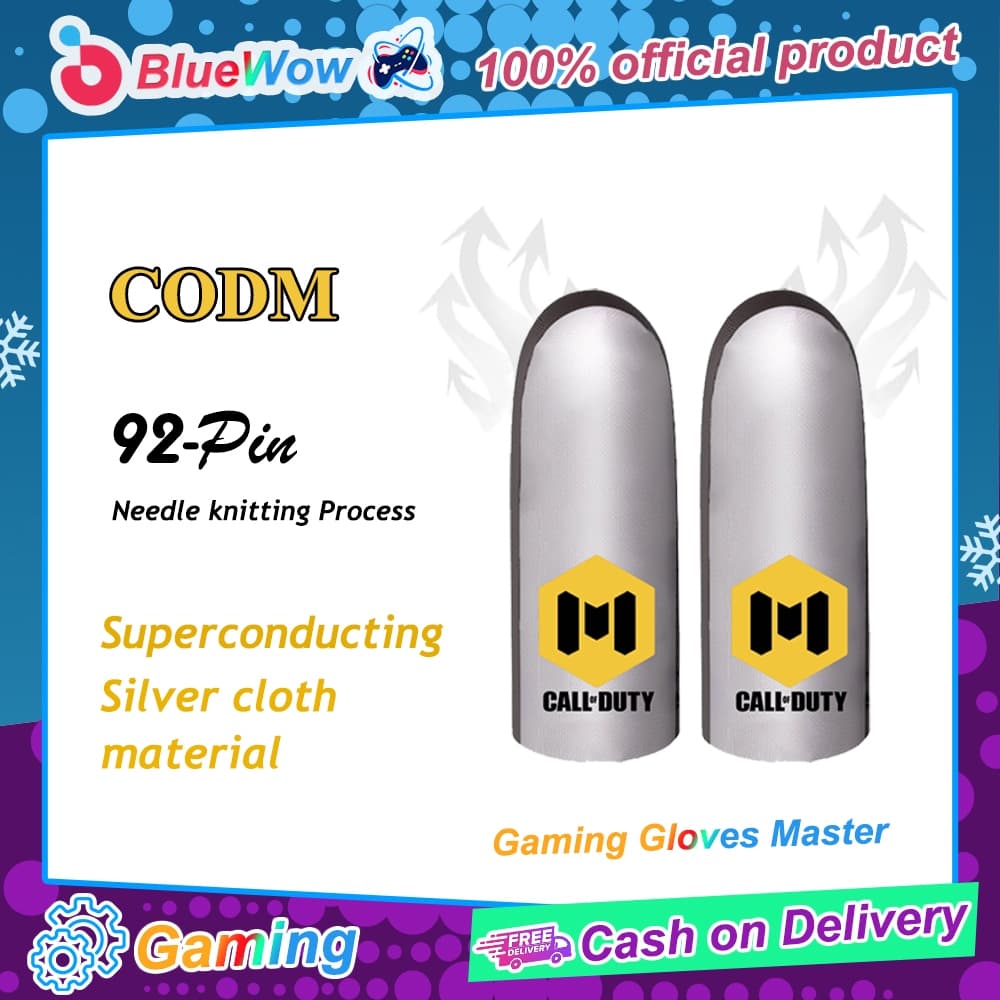 Bluewow แขนนิ้วมือวัสดุทั้งหมด Breathable เกมคอนโทรลเลอร์ปลายนิ้วสําหรับ CODM หน้าจอสัมผัส Pro Gaming Thumb ถุงมือ รูปที่ 5