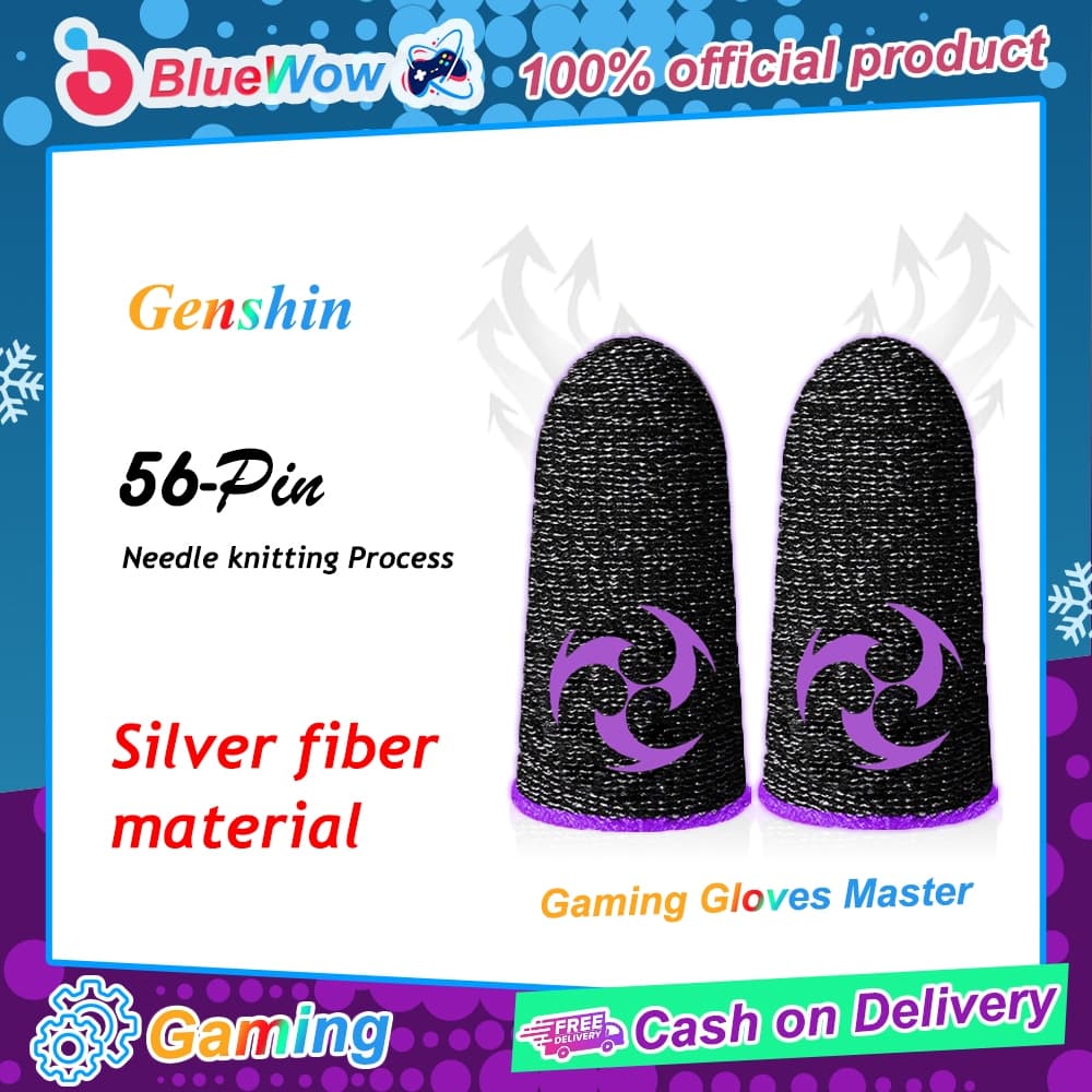 Bluewow แขนนิ้วมือวัสดุทั้งหมด Breathable เกมคอนโทรลเลอร์ปลายนิ้วสําหรับ CODM หน้าจอสัมผัส Pro Gaming Thumb ถุงมือ รูปที่ 8