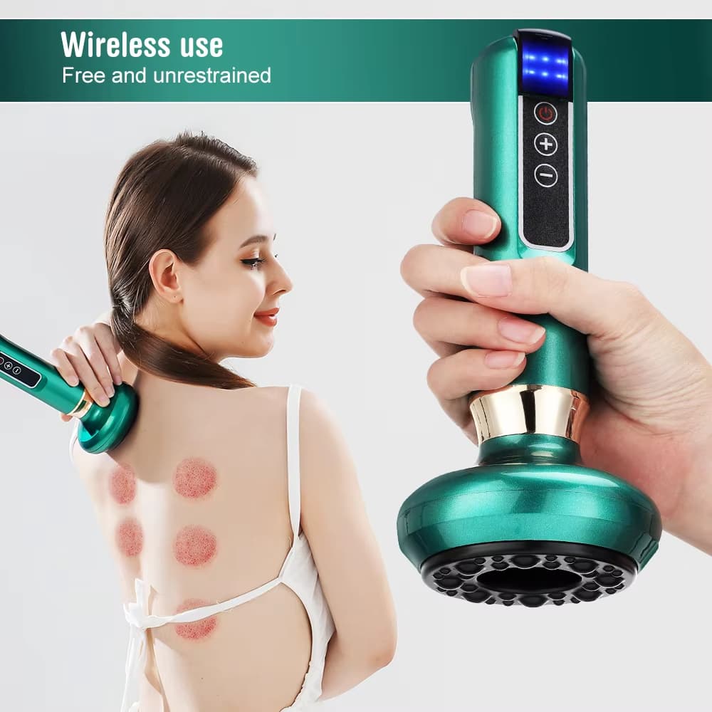 ไฟฟ้า Cupping นวดสูญญากาศดูดถ้วย GuaSha Anti Cellulite Beauty สุขภาพขูดอินฟราเรดความร้อน Body Slimming นวด รูปที่ 6