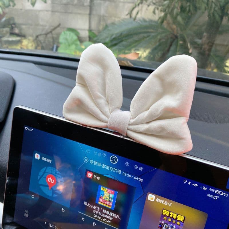 มี 4 สี Bowknot Auto อุปกรณ์เสริมคอนโซลกลางรถตกแต่งภายในรถยนต์ Air Outlet เครื่องประดับ Bow Tie รูปที่ 3