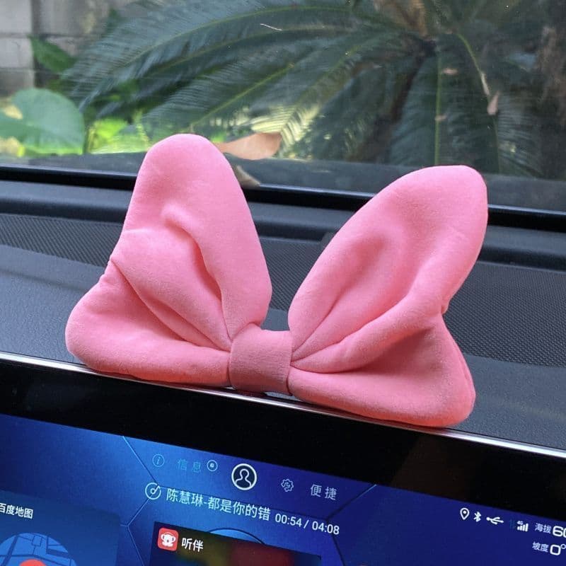 มี 4 สี Bowknot Auto อุปกรณ์เสริมคอนโซลกลางรถตกแต่งภายในรถยนต์ Air Outlet เครื่องประดับ Bow Tie รูปที่ 1