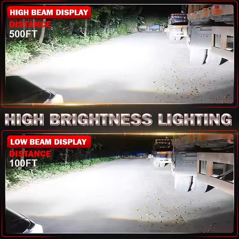 1100w 1080000Lm H7 H4 Canbus ไฟหน้ารถ Mini เลนส์ H11 H8 9005 9006 HB3 HB4 LED โปรเจคเตอร์หลอดไฟ 6000K Auto รถจักรยานยนต์ Mini เลนส์ รูปที่ 3