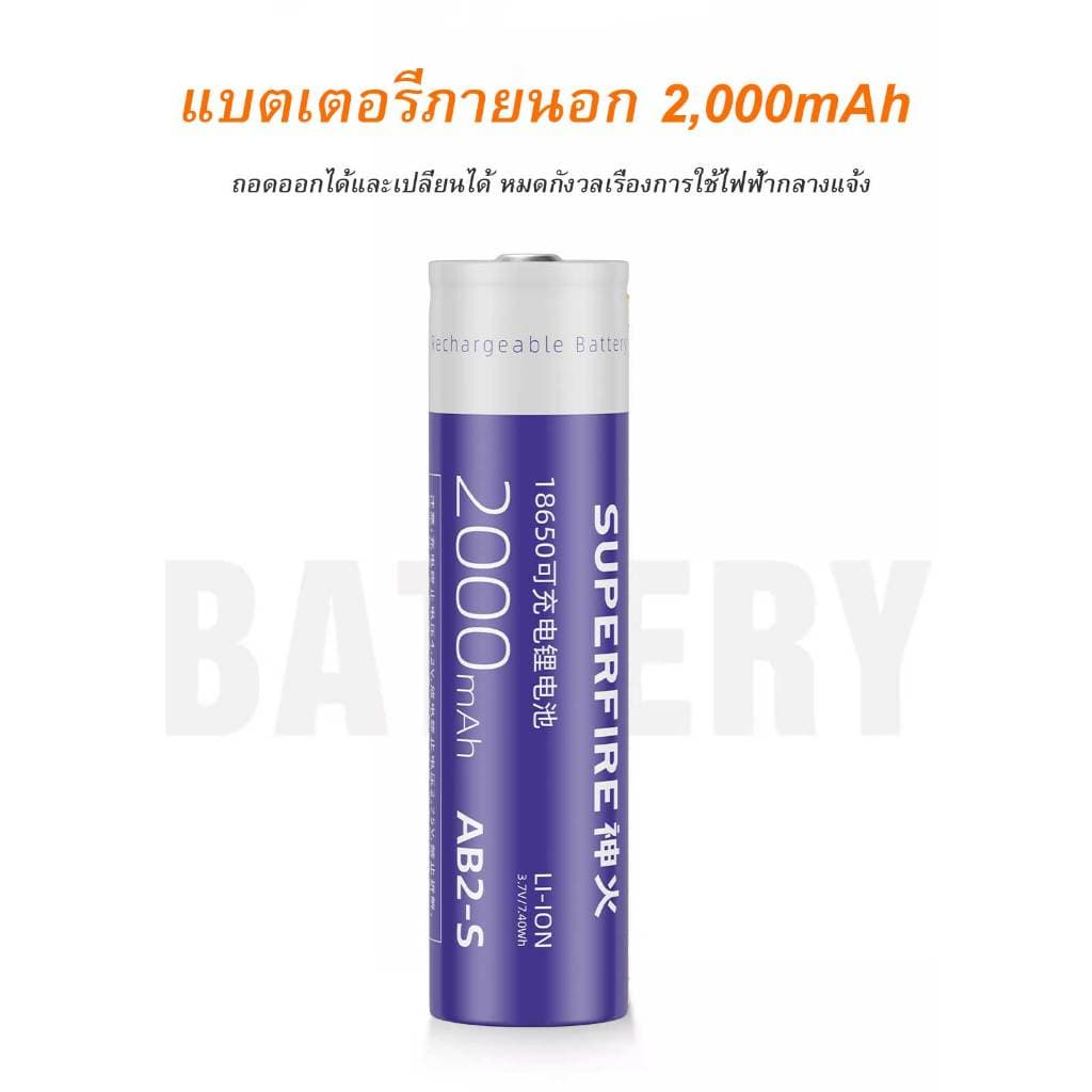 SUPERFIRE MI80 3W EDC ไฟฉาย LED 18650 ไฟฉาย 5 โหมดอลูมิเนียมแบบพกพา แคมป์ปิ้ง กลางแจ้งโคมไฟกันน้ำโคมไฟ รูปที่ 4
