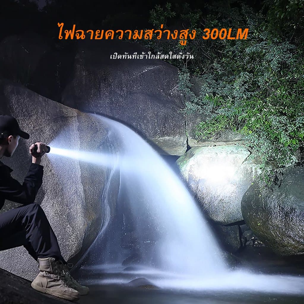 SUPERFIRE MI80 3W EDC ไฟฉาย LED 18650 ไฟฉาย 5 โหมดอลูมิเนียมแบบพกพา แคมป์ปิ้ง กลางแจ้งโคมไฟกันน้ำโคมไฟ รูปที่ 2