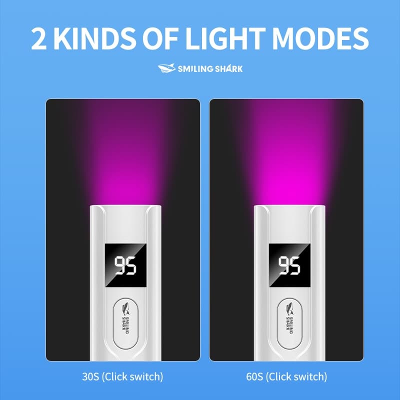 SmilingShark SD5310 ไฟฉาย led แสงสีม่วง ยูวี 365 นาโนเมตร สารเรืองแสง คบเพลิง 3โหมด Type-C ชาร์จใหม่ได้ เหมาะสำหรับการตรวจสอบผัก ธนบัตร การระบุสมบัติ รูปที่ 4