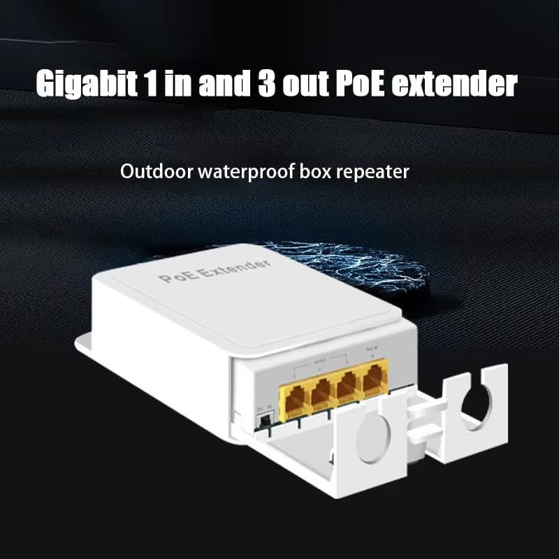 ส่งจากไทย 4 พอร์ต 1000Mbps PoE Repeater 1 ถึง 3 สวิตช์เครือข่าย PoE Extender สําหรับการส่งเครือข่ายกลางแจ้ง IPC/NVR รูปที่ 6