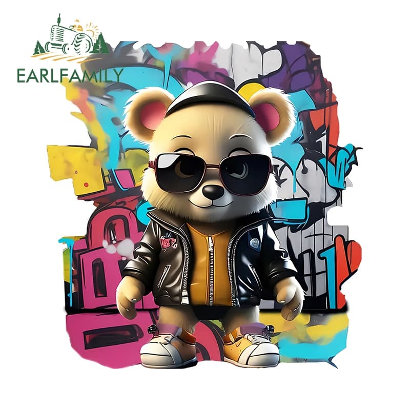 Earlfamily 13 ซม.Burryrickรถสติกเกอร์Creative Scratch-Proofรถเข็นCampervan WindowsไวนิลDecals Fashinableกันน้ําการ์ตูนรถสินค้า รูปที่ 9