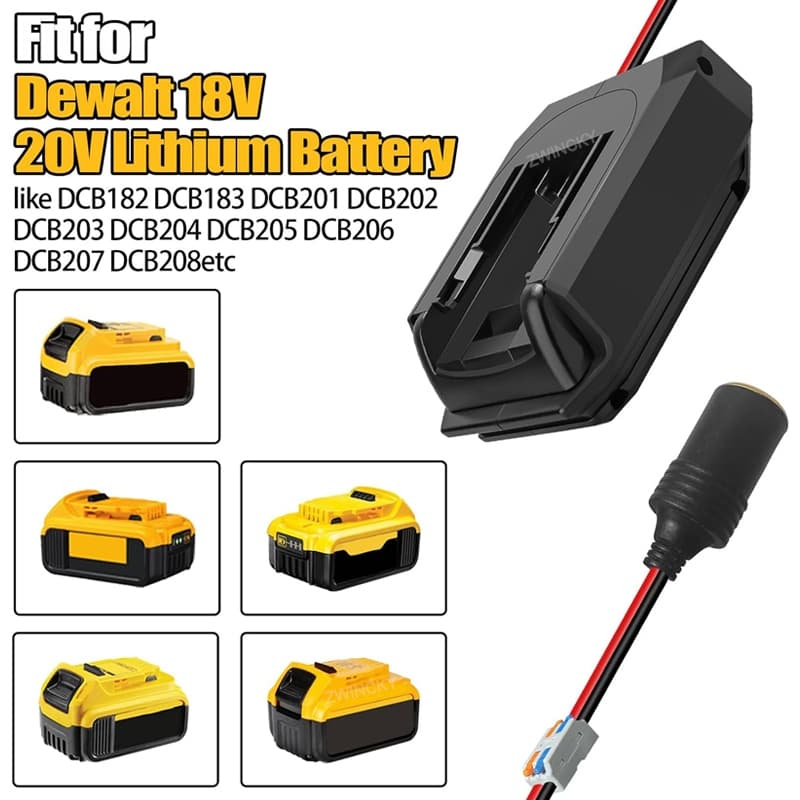 Dc 18V ถึง 12V Step Down Converter สําหรับ Makita/Dewalt/Milwaukee/Bosch 18V Li-ion แบตเตอรี่บุหรี่ไฟแช็กอะแดปเตอร์แรงดันไฟฟ้า Regulator รูปที่ 6