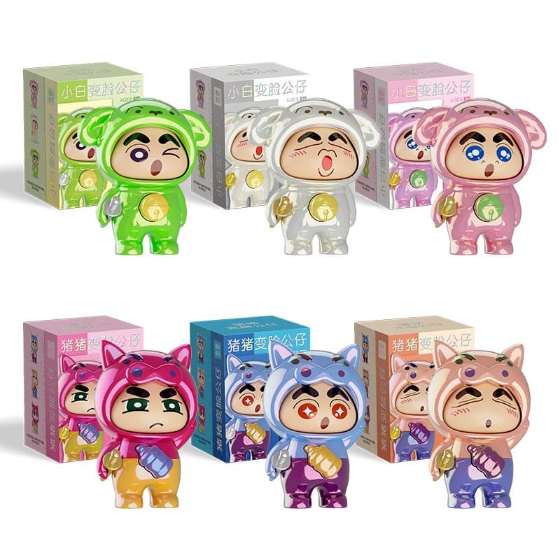 ของแท้เครยอนชินจังใหม่สร้างสรรค์อุปกรณ์ต่อพ่วงแปลกใจใบหน้าเปลี่ยนกล่องตาบอดตุ๊กตาสก์ท็อปเครื่องประดับของเล่นเด็กของขวัญ รูปที่ 5
