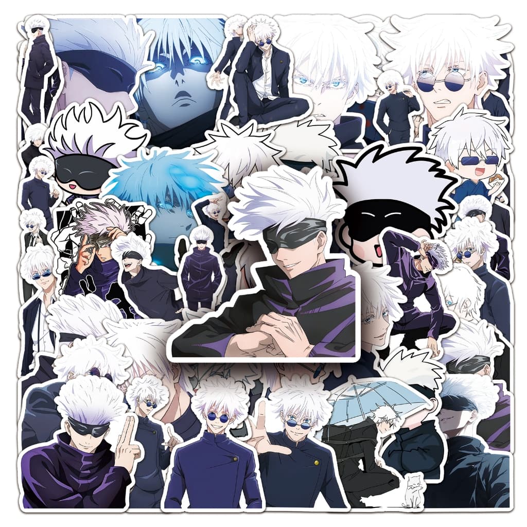 50 ชิ้น Cool Jujutsu Kaisen Satoru Gojo ญี่ปุ่นอะนิเมะ Graffiti สติกเกอร์กันน้ํา DIY สําหรับเคสโทรศัพท์แล็ปท็อปหมวกกันน็อครถสติกเกอร์ Creative Home Decal รูปที่ 1