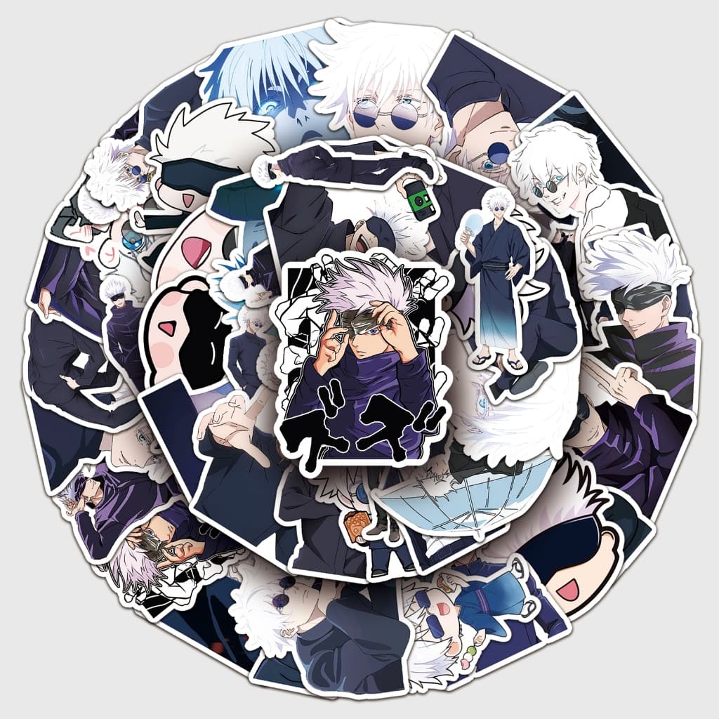 50 ชิ้น Cool Jujutsu Kaisen Satoru Gojo ญี่ปุ่นอะนิเมะ Graffiti สติกเกอร์กันน้ํา DIY สําหรับเคสโทรศัพท์แล็ปท็อปหมวกกันน็อครถสติกเกอร์ Creative Home Decal รูปที่ 4