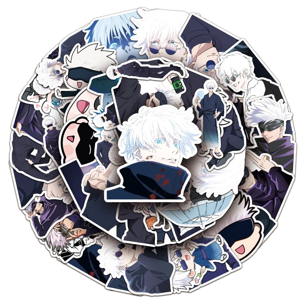 50 ชิ้น Cool Jujutsu Kaisen Satoru Gojo ญี่ปุ่นอะนิเมะ Graffiti สติกเกอร์กันน้ํา DIY สําหรับเคสโทรศัพท์แล็ปท็อปหมวกกันน็อครถสติกเกอร์ Creative Home Decal รูปที่ 5